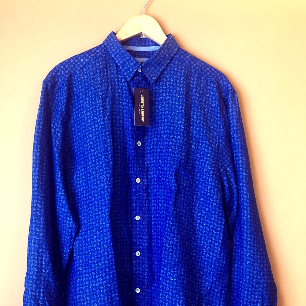 Johnston & Murphy LS button down shirt, L